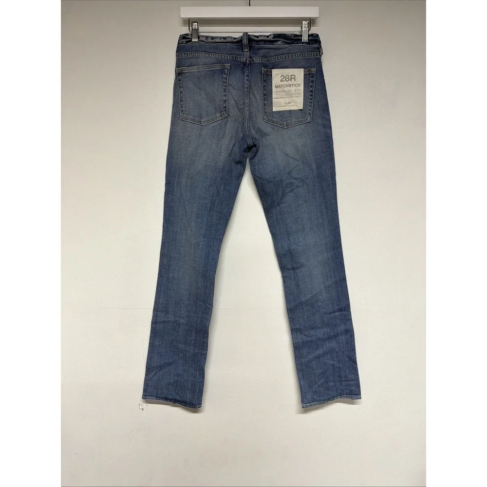J. Crew Matchstick Skinny Jeans Womens 28 Low Rise Medium Wash Blue 32 Inseam